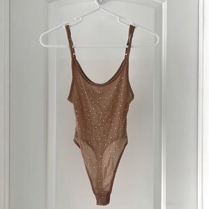 Strass Bodysuit - Nude XS